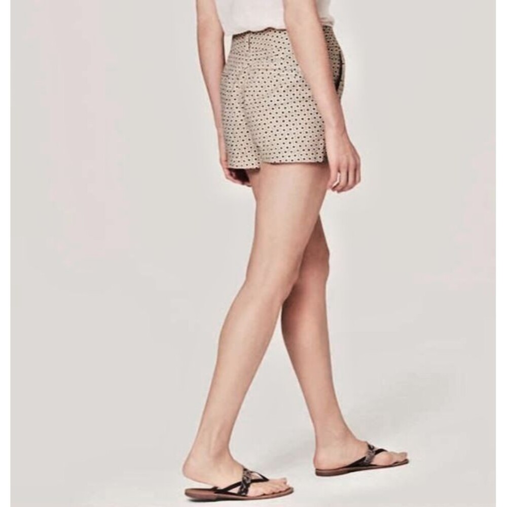 Ann Taylor LOFT Womens Shorts Linen Riviera Floral Daisy size 4 W32‎ NWT